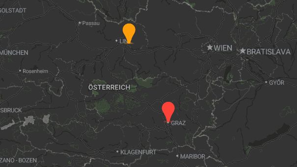 Map of company locations