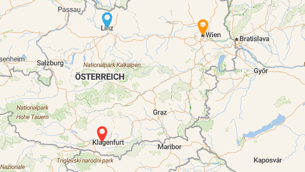 Map of company locations