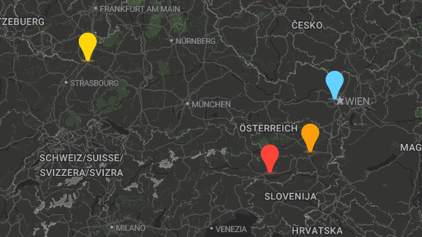 Map of company locations