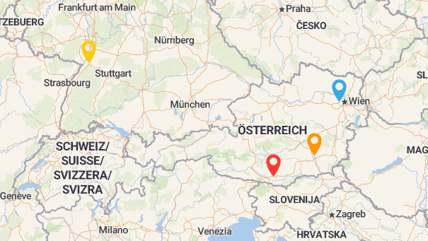 Map of company locations