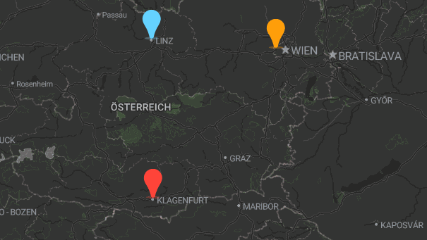 Map of company locations