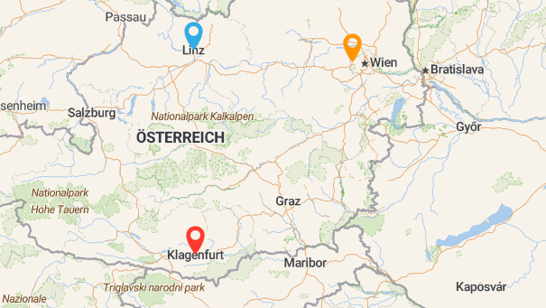 Map of company locations