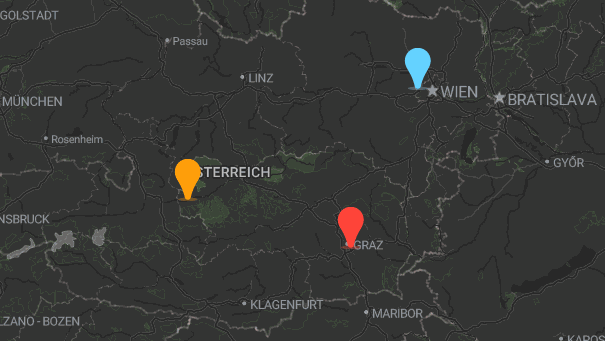 Map of company locations
