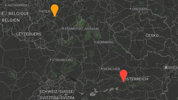 Map of company locations