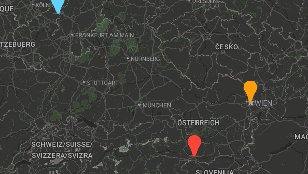 Map of company locations