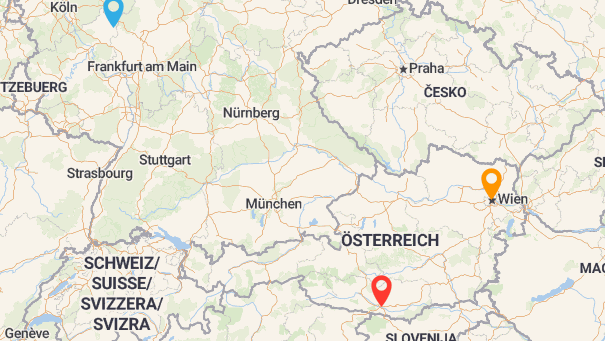 Map of company locations