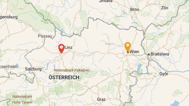 Map of company locations