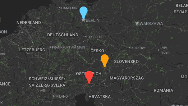Map of company locations