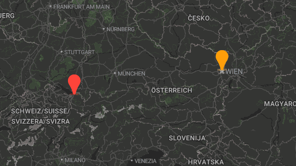 Map of company locations