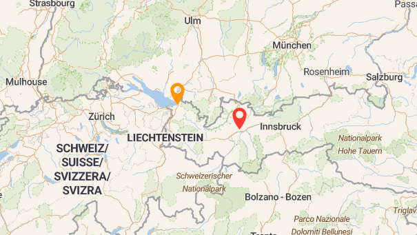 Map of company locations