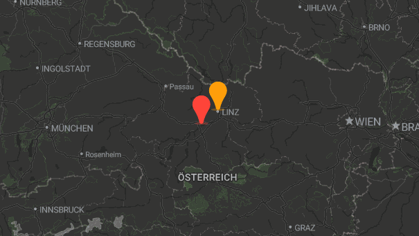 Map of company locations