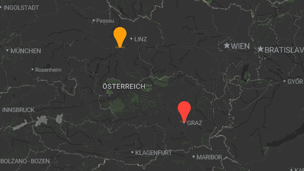Map of company locations