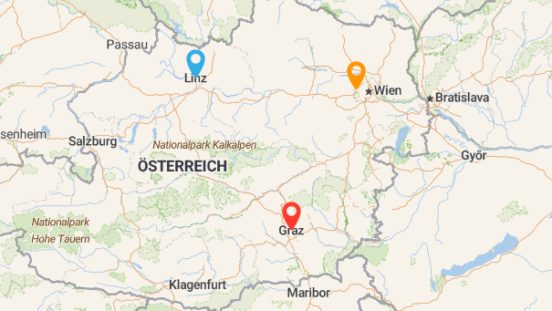 Map of company locations