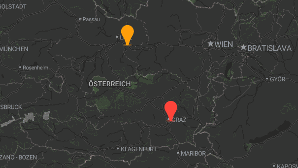 Map of company locations