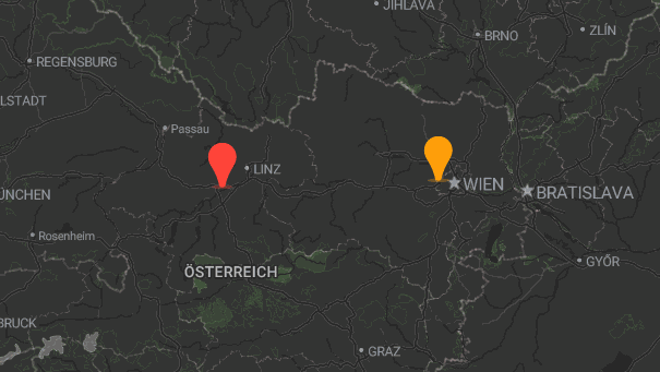 Map of company locations