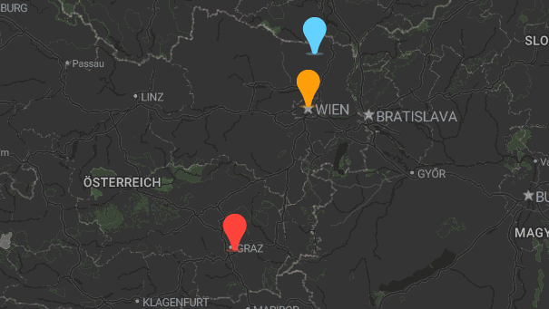 Map of company locations