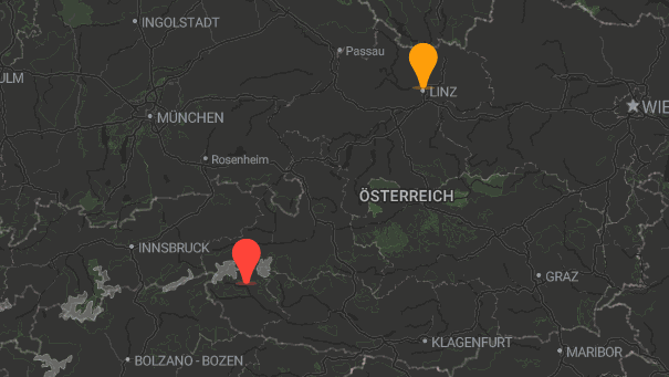 Map of company locations