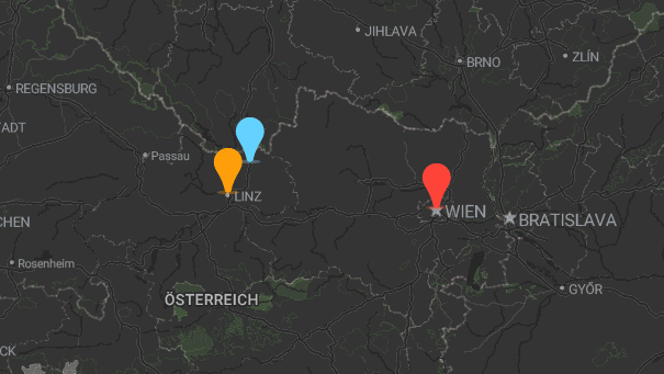 Map of company locations