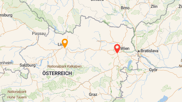 Map of company locations