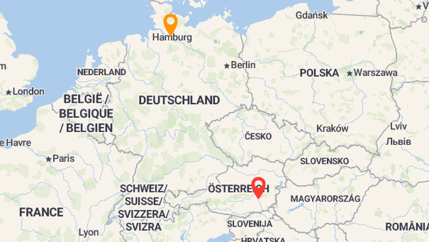 Map of company locations