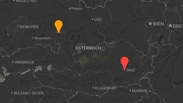 Map of company locations