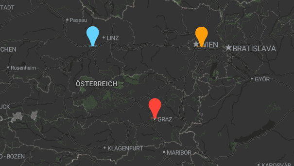 Map of company locations