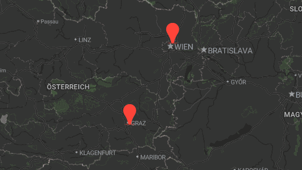 Map of company locations