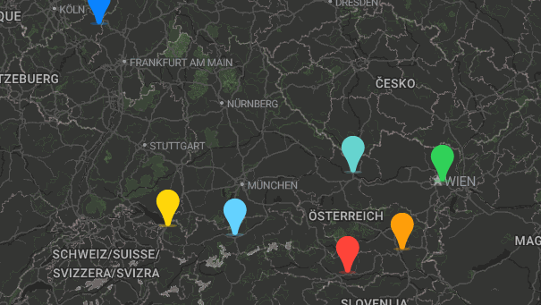 Map of company locations