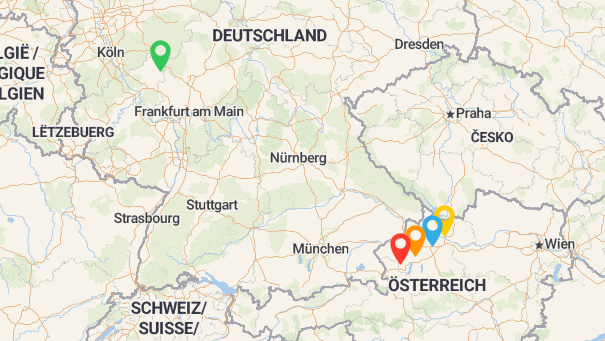 Map of company locations