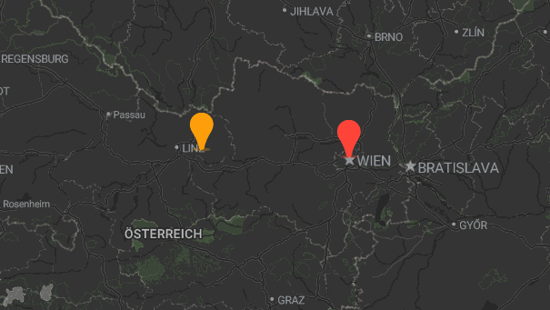 Map of company locations