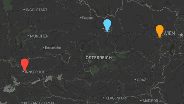 Map of company locations