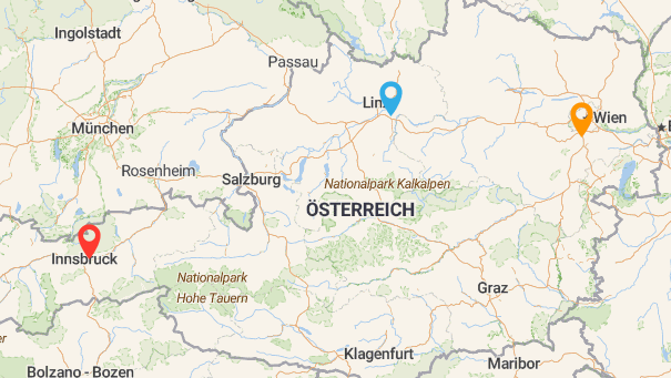 Map of company locations