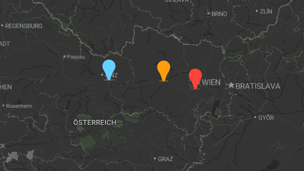 Map of company locations