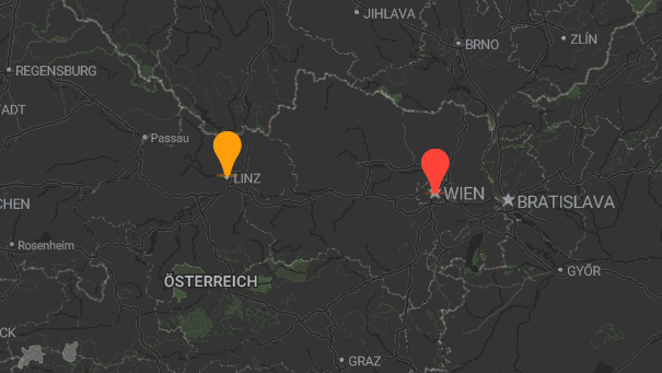 Map of company locations