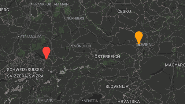 Map of company locations
