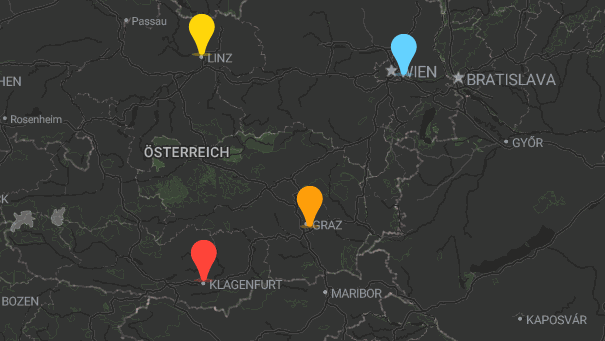 Map of company locations