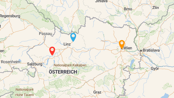 Map of company locations