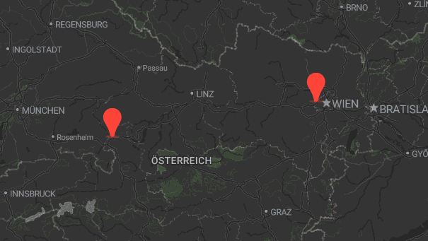 Map of company locations