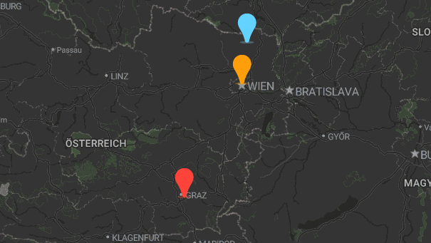Map of company locations
