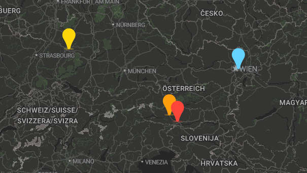 Map of company locations