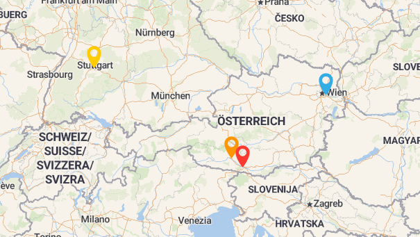 Map of company locations