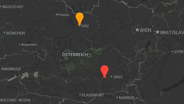 Map of company locations