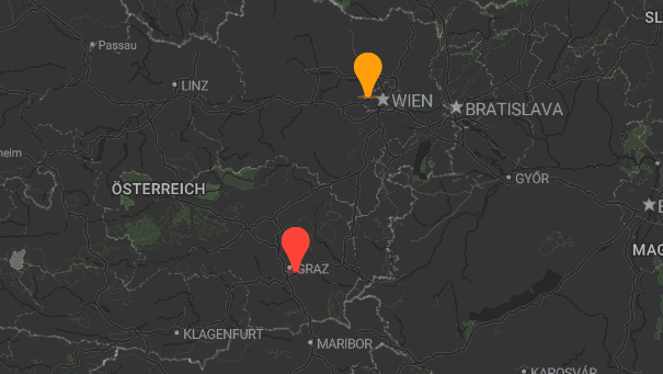 Map of company locations