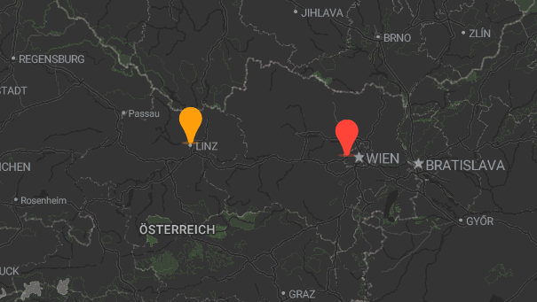 Map of company locations