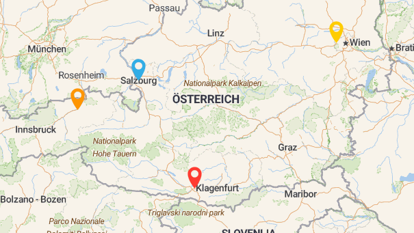 Map of company locations