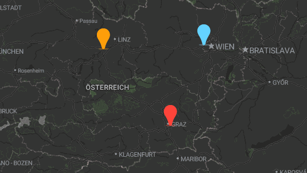 Map of company locations