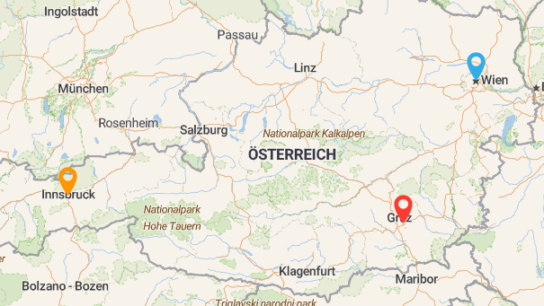 Map of company locations
