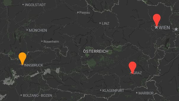 Map of company locations