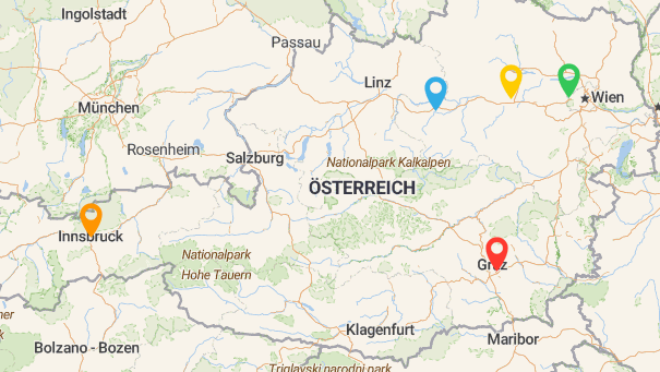 Map of company locations