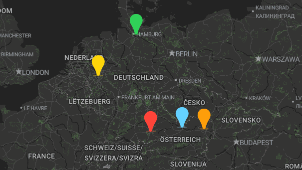 Map of company locations